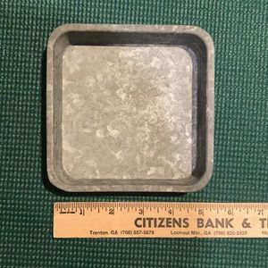Vintage Metal Tray | ~5” x ~5” | For Jewelry, Rings, Etc.